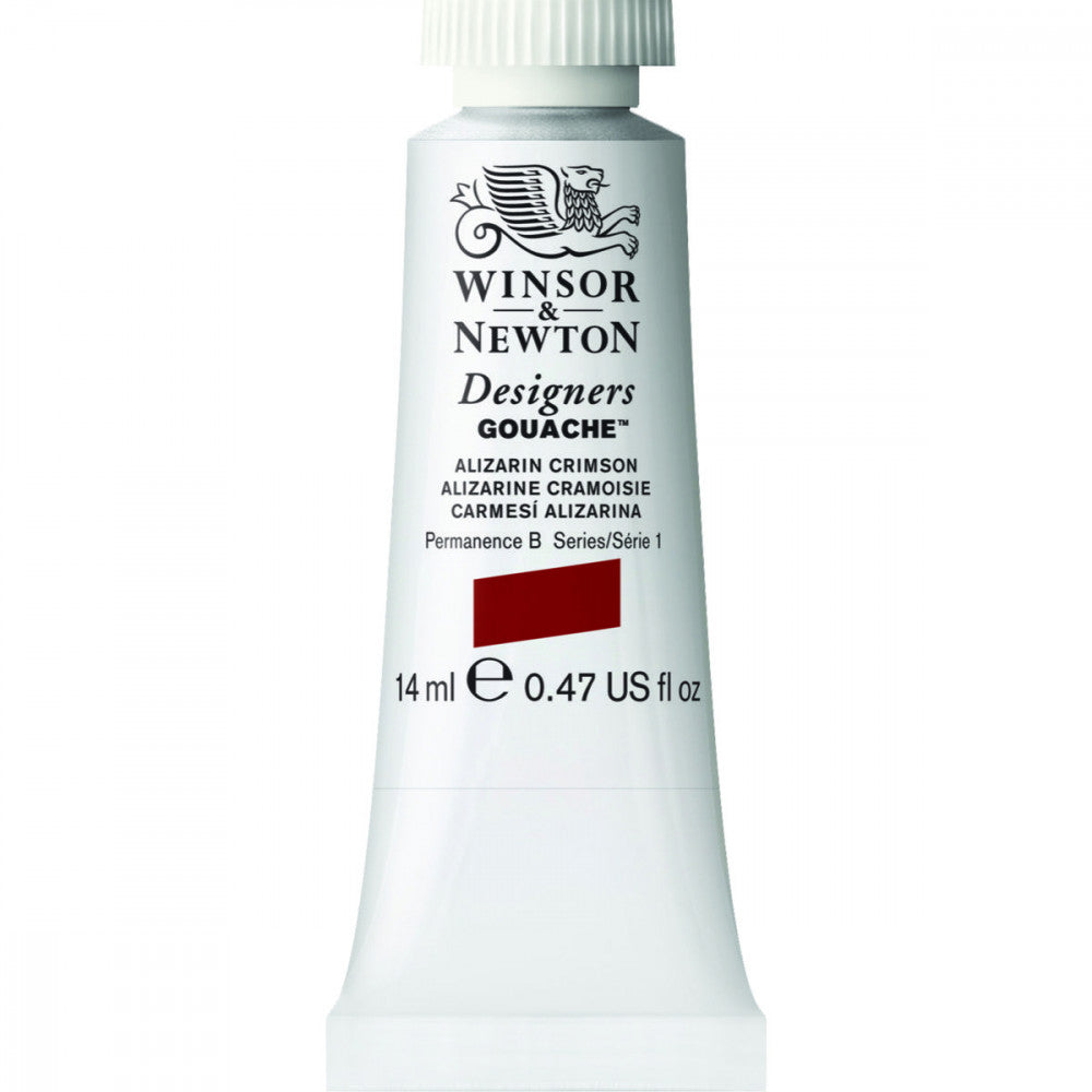 Tinta Guache Winsor & Newton Designers 14ml S1 004 Alizarin Crimson